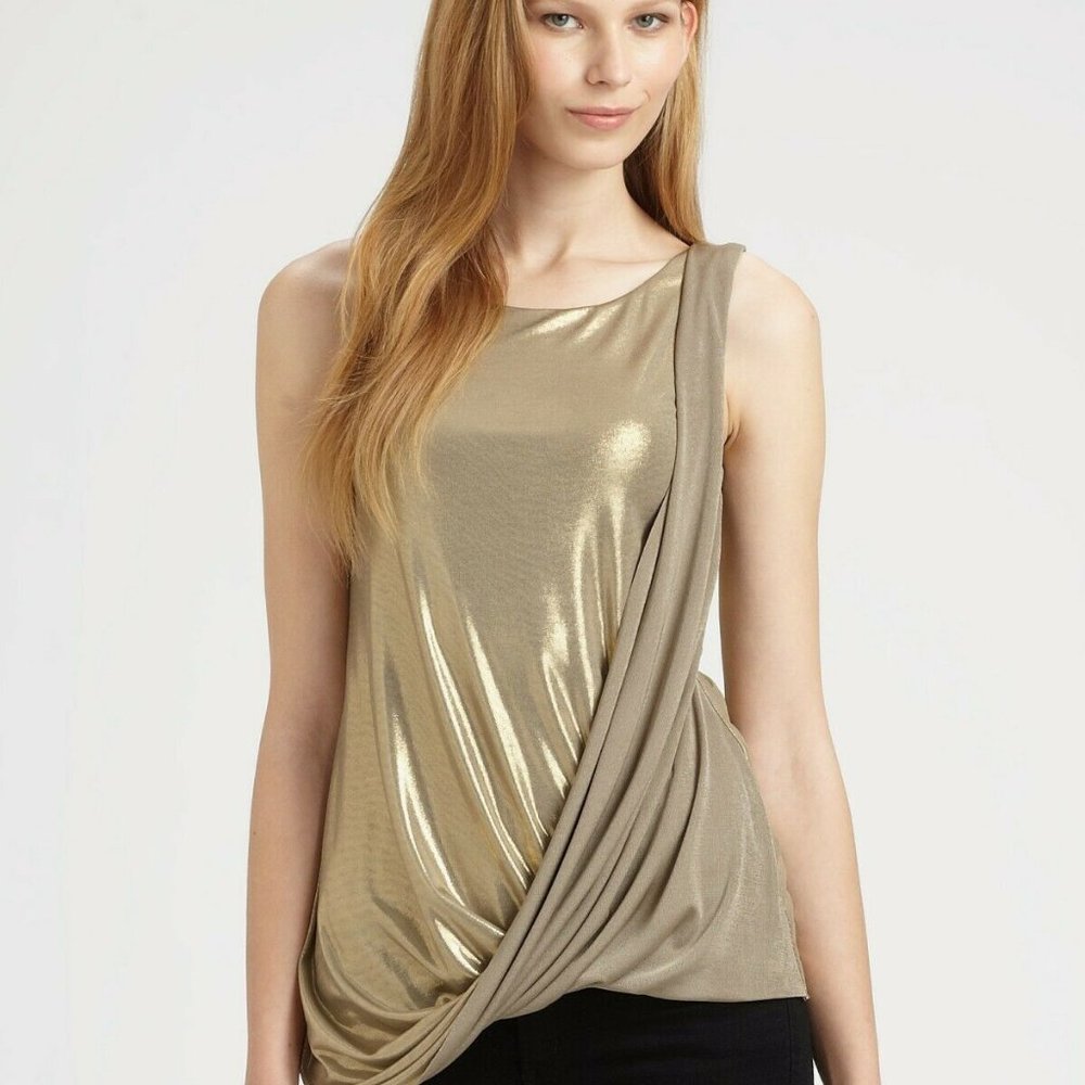 Bailey 44 Women’s Metallic Gold Sleeveless Top